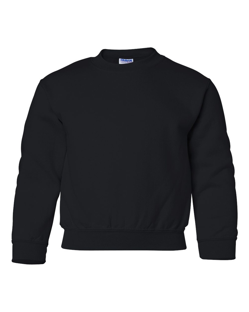 [109085000300119] Gildan Youth Heavy Blend™ Crewneck Sweatshirt - 18000B (Black, Youth XS)