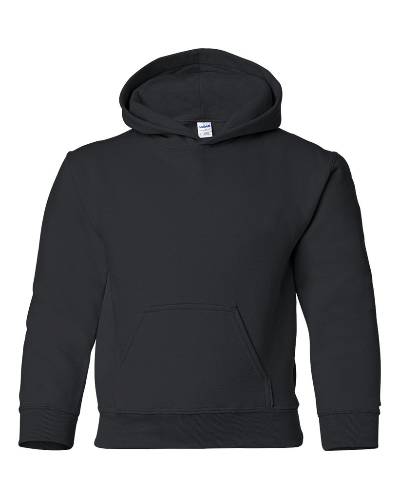 [108085000500119] Gildan Youth Heavy Blend™ Hooded Sweatshirt - 18500B (Black, Youth XS)