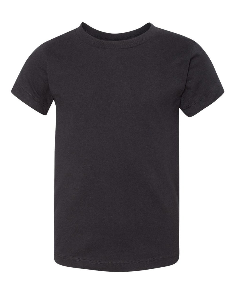 [101033000700124] Bella + Canvas Toddler Short Sleeve Tee - 3001T (Black, 2T)