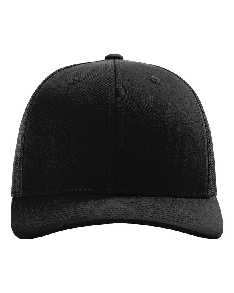 [403174000100100] Richardson Snapback Trucker Cap - 112 (Black)