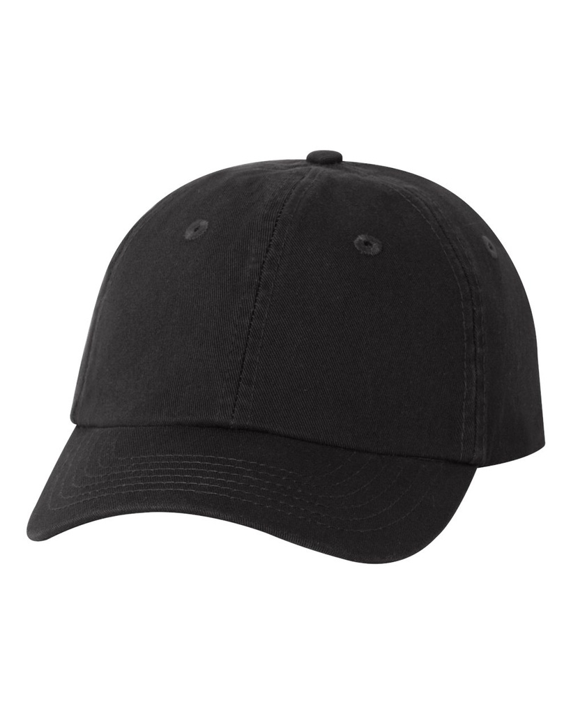[401214000100136] Valucap Youth Small Fit Bio-Washed Dad Hat - VC300Y (Black)
