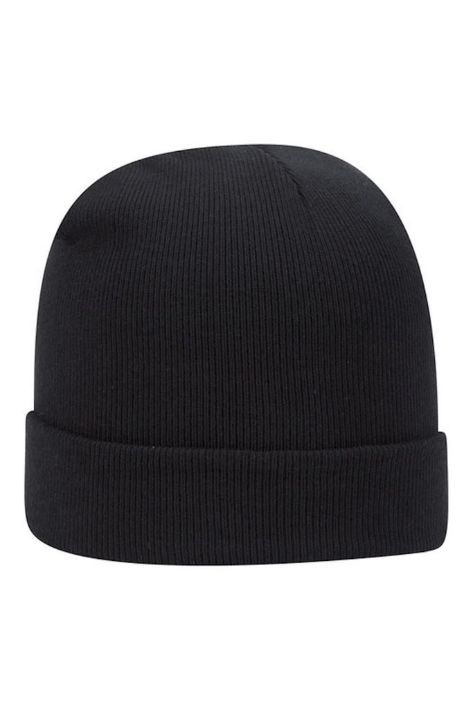 [407142000600100] OTTO 12" Classic Knit Beanie w/ Cuff - 82-480 (Black)
