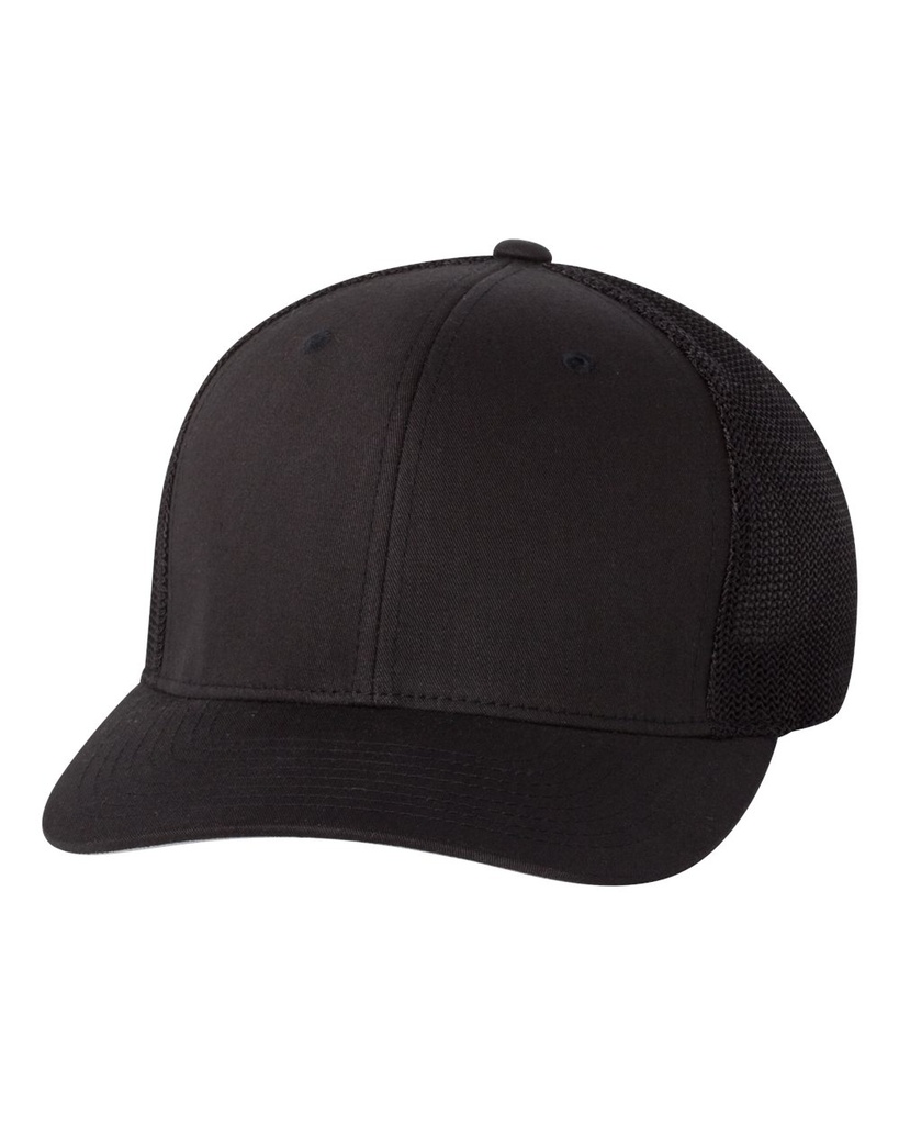 [403080000200142] Flexfit Trucker Mesh Cap - 6511 (Black, S/M (6 3/4 - 7 1/4))