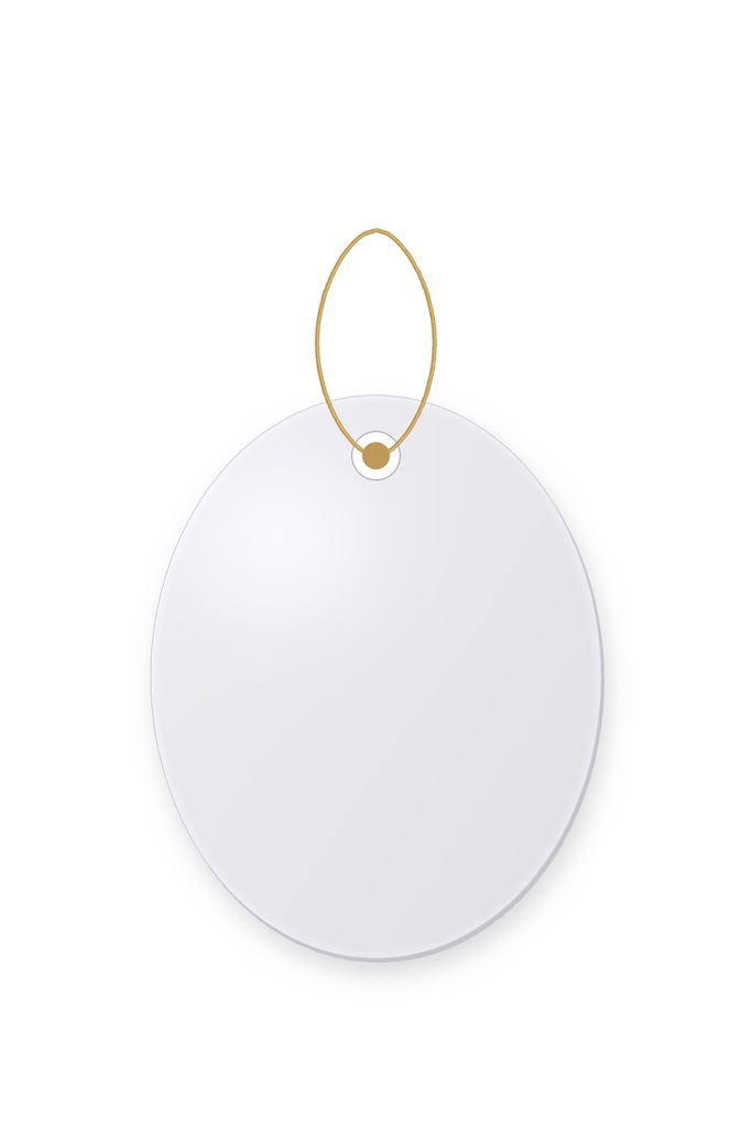 [709001016199700] Lumina Ceramic Ornament Oval 3in - CNORN-OVA