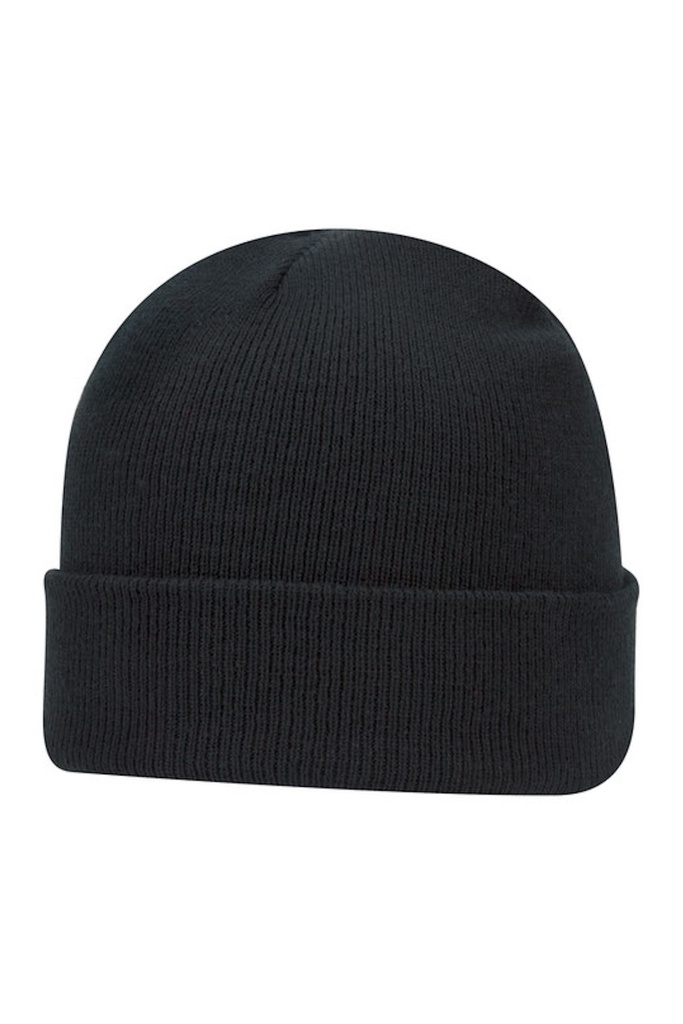 [407142001500100] OTTO 12" Classic Knit Beanie w/ Cuff - 82-404 (Black)