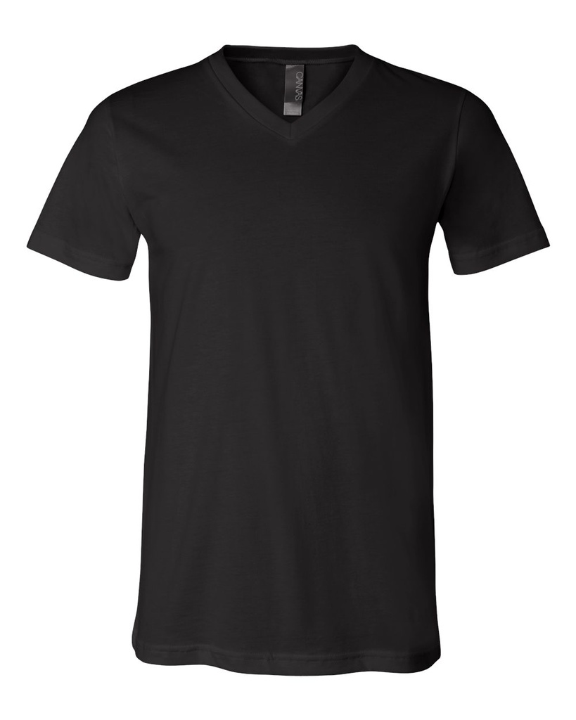 [101033001000101] Bella + Canvas Unisex Jersey Short Sleeve V-Neck Tee - 3005 (Black, XS)