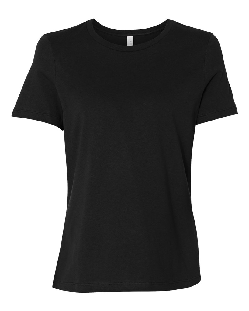 [101033002400102] Bella + Canvas Women's Relaxed Jersey Short Sleeve Tee - 6400 (Black, S)